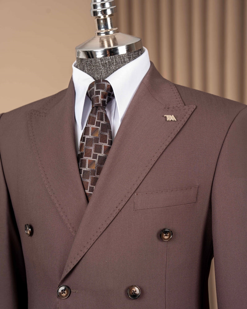 Stylish Blue Double Breasted Slim Fit Men Suits