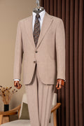 Camel Notched Lapel Two Pieces Men Suits