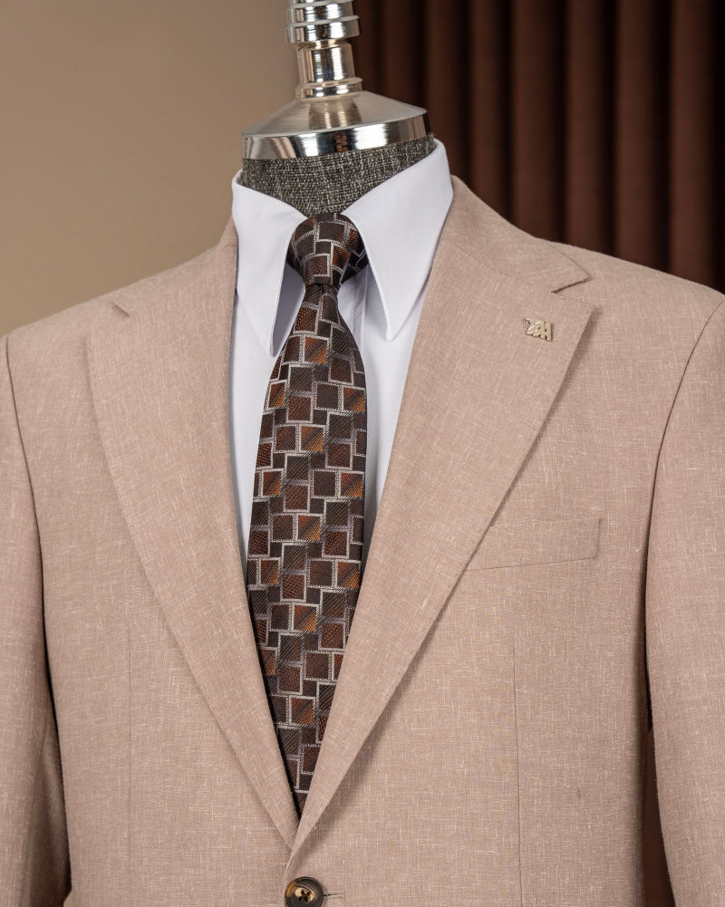 Camel Notched Lapel Two Pieces Men Suits
